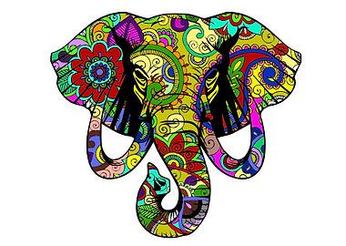 Floral mystic elephant