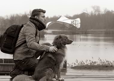 A mans best friend Sepia