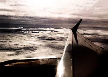 Between cloud layers plane