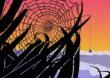 Grass Spider and Lake