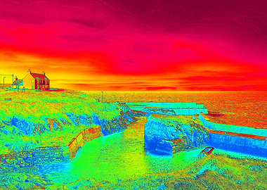 Digital artwork harbour