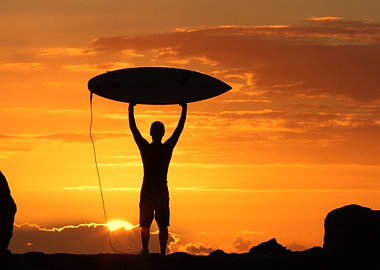 surfer sunset