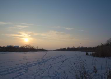 winter o the river