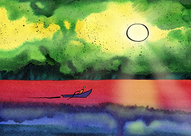 Fishing Boat On The Sea 04