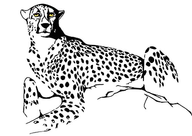 Lying cheetah