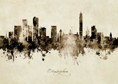 Birmingham England Skyline