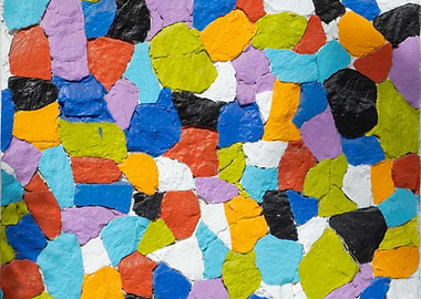 Colored Rock Wall