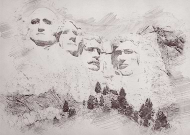mount rushmore pencil