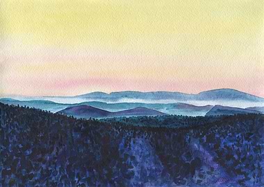 Mountains At Morning Dusk