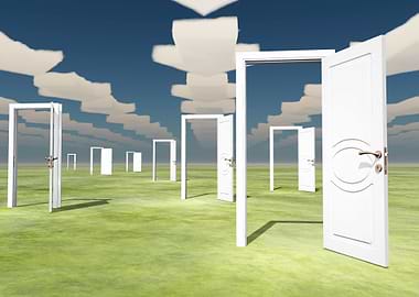 Many open doors Choice