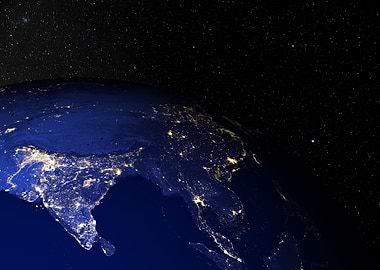 India at night