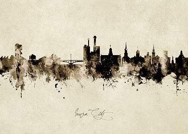 Iowa City Iowa Skyline