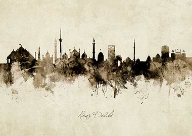 New Delhi India Skyline