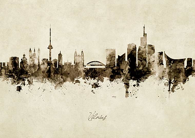 Vilnius Lithuania Skyline