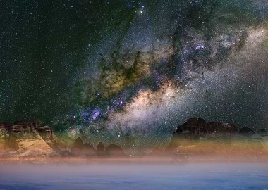 Milky Way over the clouds