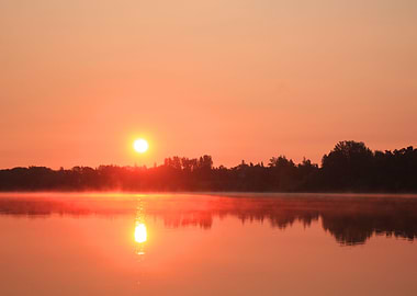 Sunrise Over a River