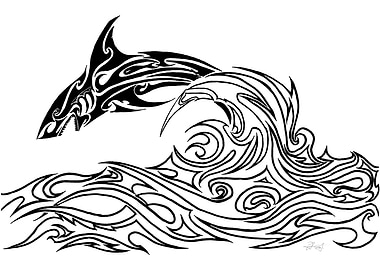 Shark Tribal Design