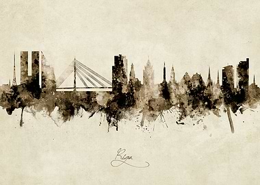 Riga Latvia Skyline