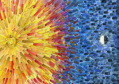 Sun And Moon In Space