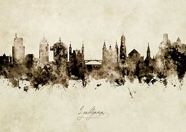 Ljubljana Slovenia Skyline