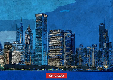 Chicago City Skyline