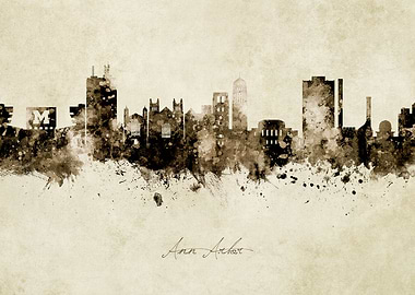Ann Arbor Michigan Skyline