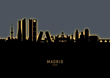 Madrid Spain Skyline