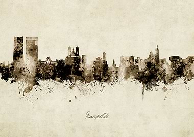 Marseille France Skyline