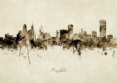 Buffalo New York Skyline