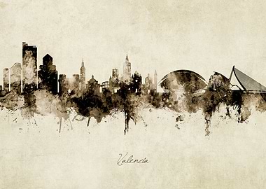 Valencia Spain Skyline