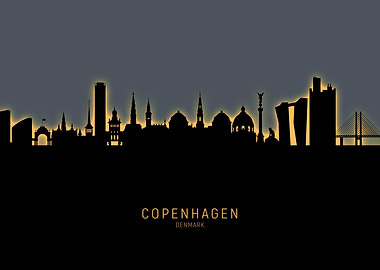 Copenhagen Denmark Skyline