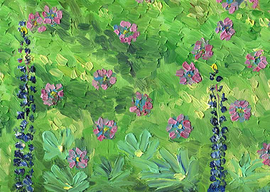 Lupine And Wild Rose 1