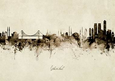 Istanbul Turkey Skyline