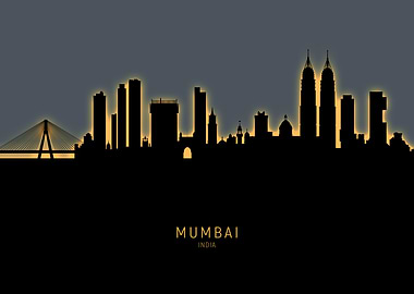 Mumbai India Skyline