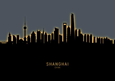 Shanghai China Skyline