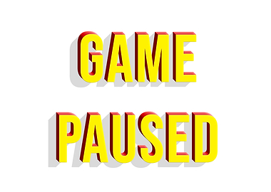 Game paused text shadow