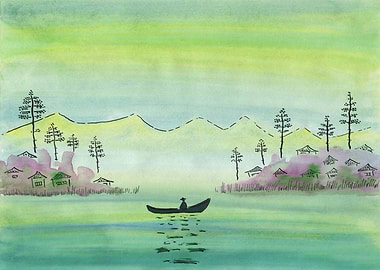 Fishing Boat On The Lake