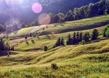 Hills in the evening light
