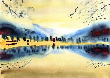 Mountain Lake And Trees