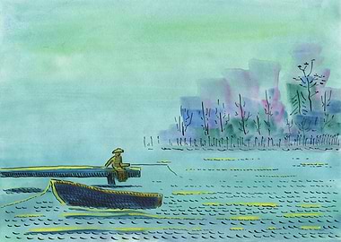 Fisherman On The Lake