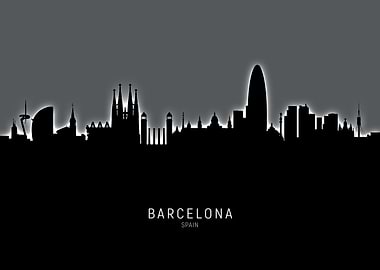 Barcelona Spain Skyline
