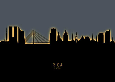 Riga Latvia Skyline