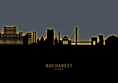 Bucharest Romania Skyline