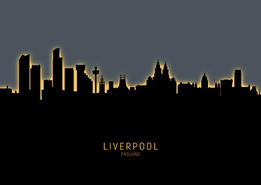 Liverpool England Skyline
