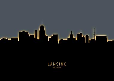 Lansing Michigan Skyline
