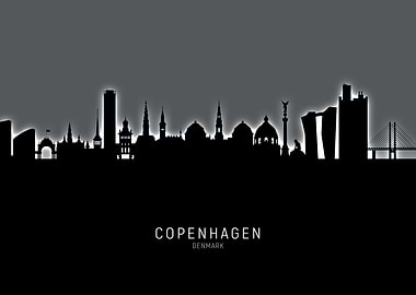 Copenhagen Denmark Skyline