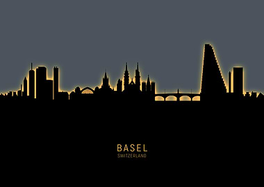 Basel Switzerland Skyline