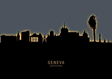 Geneva Switzerland Skyline