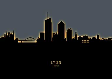 Lyon France Skyline