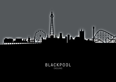 Blackpool England Skyline